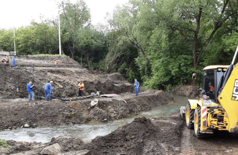 Сваи и береговые опоры строят для нового моста в Боринском Липецкого района