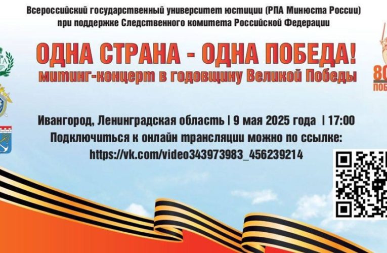 Липецкие зрители смогут увидеть трансляцию митинга-концерта «Одна страна — одна Победа!»